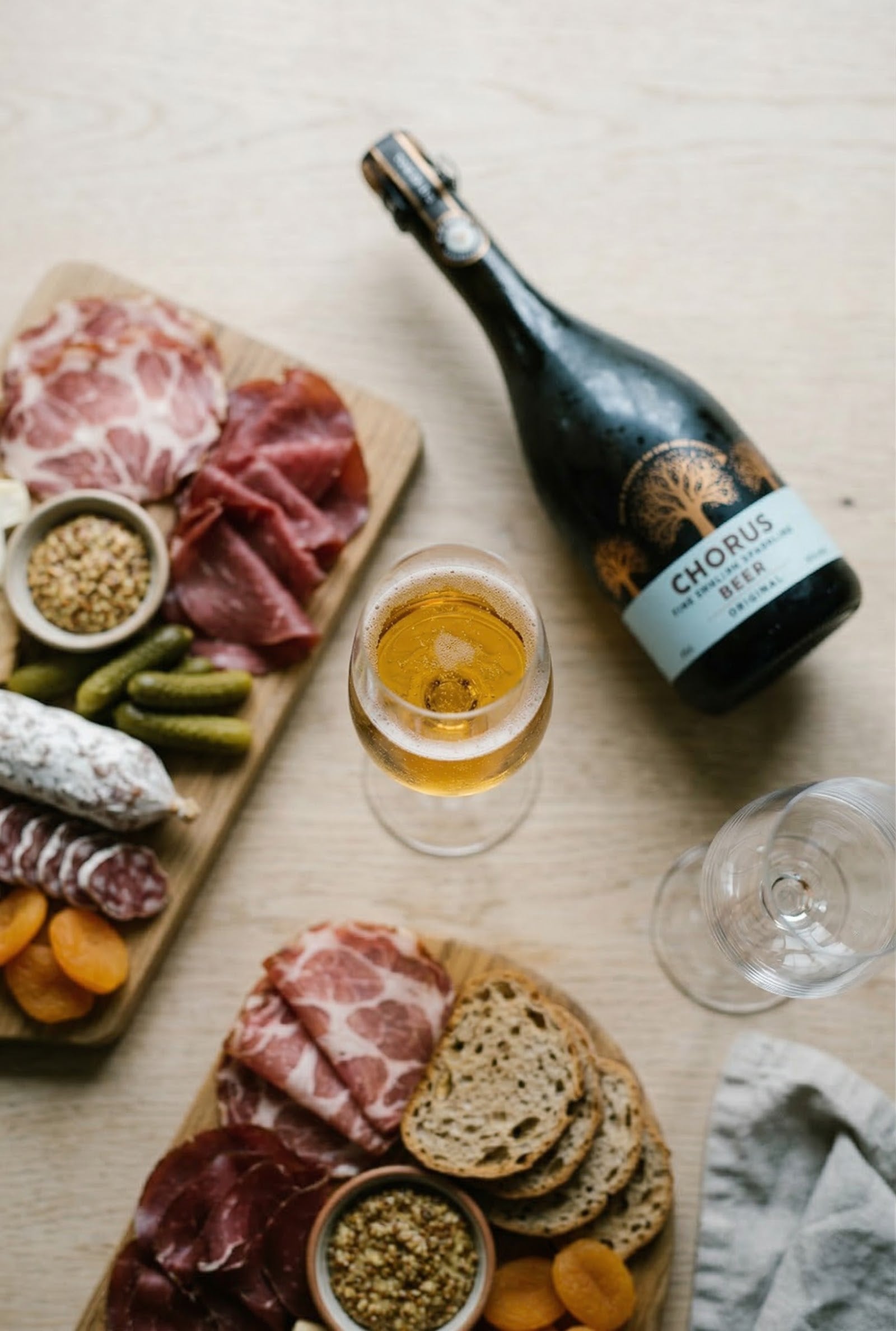 Chorus served with charcuterie boards